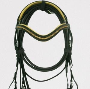 Brida inglesa de forma anatómica de alta calidad, banda de cristal duradera para montar a caballo, tachuela Ecuestre para propietarios de caballos, cuero - Product Image 1