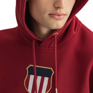 ผ้าฝ้าย 100% คุณภาพสูงแขนยาวไหล่เสื้อกันหนาวหมวก / ขายส่ง Oversize ฤดูหนาวหนาผู้ชายที่กําหนดเอง Chenille เย็บปักถักร้อย Hoodie - Product Image 4