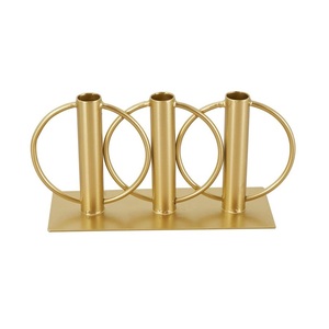 Modern minimalist metal candle holders for tealight taper and pillar candles ideal for home office <b>bedroom</b> decor - Product Image 6
