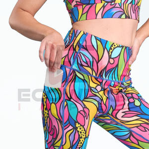 Vente en gros de vêtements de yoga à taille élastique, leggings avec poche pour soulever les fesses, collants de sport taille haute pour l'été, leggings pour femmes avec poche - Product Image 4