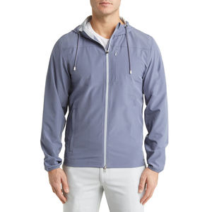 Manteau de pluie en nylon léger à fermeture éclair pour hommes, veste pour homme, coupe-vent imperméable à capuche pour le sport d'été - Product Image 4