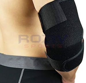 สายรัดข้อศอกสำหรับยกน้ำหนักและเพาะกาย ปรับได้ ยืดหยุ่น ไม่ลื่น ระบายอากาศได้ดี น้ำหนักเบา บรรเทาอาการปวด ผลิตจากผ้าฝ้ายคุณภาพสูง ปรับแต่งได้ - Product Image 4