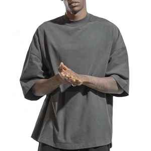 Nouveau T-shirt à manches courtes pour homme en coton 100% à col en V, respirant, séchage rapide, fabriqué au Pakistan, vente en gros, vente chaude - Product Image 6