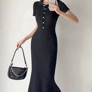 ชุดเดรสรัดรูปมีระบายสำหรับผู้หญิง - Product Image 1