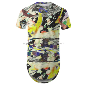 2024 qualité supérieure femmes 100% coton T-Shirt long surdimensionné col rond avec motif imprimé blanc en vrac en gros - Product Image 1