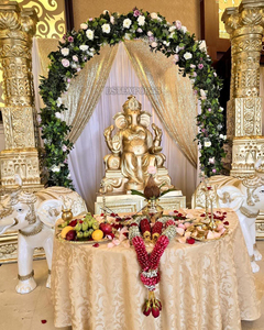Ganesha de fibra pequeña con estatuas de elefante, accesorios temáticos de entrada de boda, decoración para decoraciones de boda de Ganesha - Product Image 5