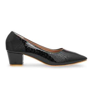 Chaussures plates confortables noires WN7380 Court - Product Image 4