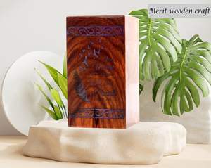 Wooden Engraved Urn <b>for</b> Human <b>Ashes</b> 250lbs Adult Male Female Cremation urns <b>Box</b> and Casket <b>for</b> <b>Ashes</b> Men Women Child Pets - Product Image 4