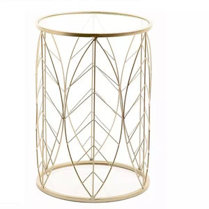 Muebles de estilo para sala de estar, patas de metal plateadas, redondas y modernas - Product Image 2