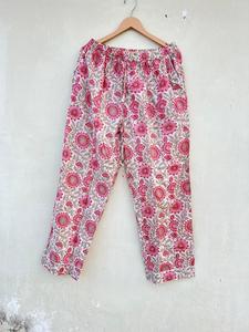 ชุดนอนผ้าฝ้ายพิมพ์ลายดอกไม้ทำด้วยมือสไตล์อินเดียสำหรับผู้หญิงชุดเดินเช้าแบบลำลองหรูหราสำหรับฤดูร้อนฤดูใบไม้ร่วงฤดูใบไม้ผลิ - Product Image 2