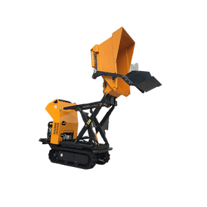 Mini-dumper sur chenilles jaune avec moteur diesel Kubota, pompe hydraulique Eaton, nouvelle haute efficacité 75KW - Product Image 2