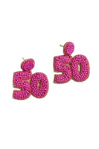 Pendientes de cuentas de semillas con letras, ligeros, hechos a mano, joyería de moda de calidad de exportación a precio económico - Product Image 4