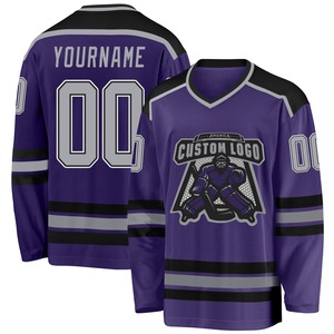 Uniforme de hockey sobre hielo con logotipo personalizado, jersey de equipo con bordado en twill, conjunto de calcetines a juego, ropa de hockey transpirable de malla. - Product Image 1