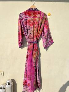 Kimono de seda Robe Nuevo tie Dye Kimono de seda Hecho a mano Tie Dye Seda Kimono Robe - Product Image 2