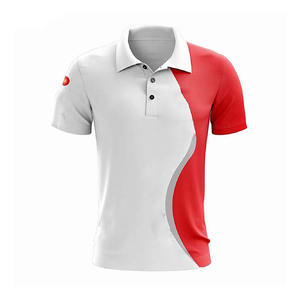 Ensemble polo et pantalon de survêtement personnalisé, sublimé, durable, antibactérien, design blanc et rouge, respirant, séchage rapide, uniforme d'équipe, vêtements de sport - Product Image 3