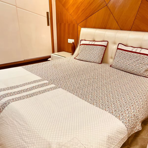 Qualité supérieure 100% coton classique Designer drap de lit deux taies d'oreiller 600TC ignifuge couleur blanche pour cadeaux décor à la maison - Product Image 5