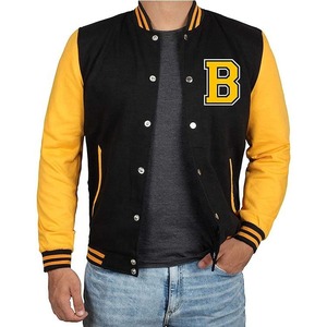 Chaqueta Bomber Varsity Personalizada para Hombre, Talla Grande, Roja, de Poliéster, con Cierre de Cremallera, Estilo Béisbol, Cuello Alto, Resistente al Viento - Product Image 3