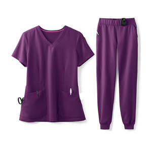 Conjunto de Uniformes Médicos para Mujer, Cómodo, Tejido Elástico, Costuras Duraderas, Ajuste Entallado, Diseño Multibolsillos para un Uso Diario Confiable - Product Image 6
