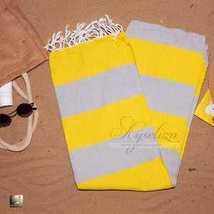 Toalla de playa orgánica turca de secado rápido antibacteriano sin decoloración Ultra absorbente acabado suave Diseño a rayas - Product Image 4