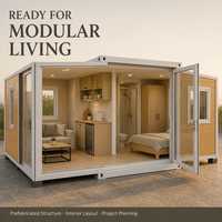 Maison conteneur extensible de 10 pieds, préfabriquée, modulaire, pliable et portable, pour bureau de chantier et habitation