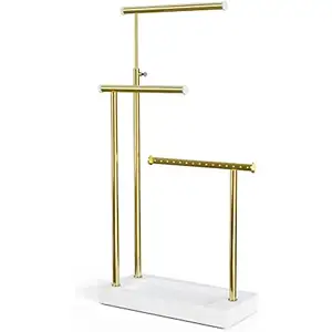 Bán Buôn Brass Bông Tai Hiển Thị Đứng Cửa Hàng Đồ Trang Sức Đạo Cụ Chủ Sở Hữu Đá Cẩm Thạch Cơ Sở Và 3 Lốp Đứng Đồ Trang Sức Sử Dụng