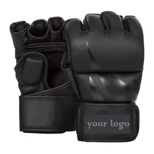 Gants d'entraînement de boxe et de MMA à quatre couches en cuir de vachette véritable et cuir PU respirants confortables en tailles de 8oz 12oz 14oz 16oz - Product Image 4