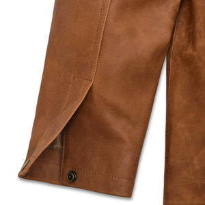 แจ็กเก็ตหนังสำหรับผู้ชายเสื้อแจ็กเก็ตหนังมีซิปด้านในแบบนุ่มและทันสมัยดีไซน์ใหม่ล่าสุด - Product Image 4