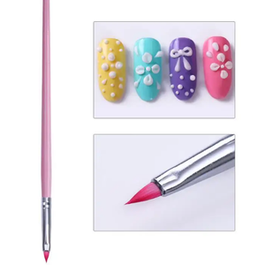 แปรงทาเล็บแบบฝรั่งเศสด้ามสีเงินสีดำทรงพระจันทร์ครึ่งดวงปากกาวาดภาพอะคริลิค - Product Image 6