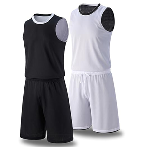 1 jeu de maillots et shorts de basket-ball réversibles pour hommes, uniformes athlétiques personnalisés double face pour la pratique des sports d'équipe - Product Image 1