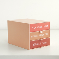 Impression personnalisée Boîte de rangement pour cadeau ou aliment Boîte cadeau à trois étages avec tiroir coulissant