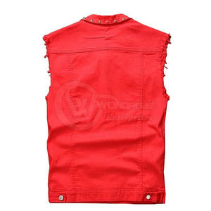 Diseño profesional Pakistán Fabricante Hombres Jeans Chaleco Casual Prendas de abrigo Mejor calidad Bolsillos delanteros Denim Jeans - Product Image 2