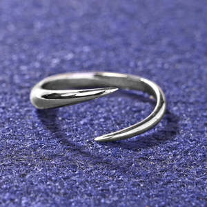 Anillos de Plata de Ley 925 de Primera Calidad para Mujer, Chapados en Rodio, con Incrustaciones de Ónix, Diseño para Parejas - Product Image 2