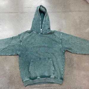 Sudaderas y sudaderas transpirables para hombre lavadas con ácido de tendencia superior de Pakistán Logotipo bordado con impresión en relieve 3D - Product Image 4