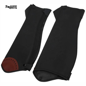 Custom Manufacturer Horse <b>Riding</b> Products Men Synthetic Leather Horse <b>Riding</b> 2024 High Quality Half <b>Chaps</b> - Product Image 1