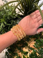 Haute qualité élastique Boho Style Bracelet irrégulier brut naturel Citrine perlé gravier pierres précieuses puces cristal bijoux artisanat