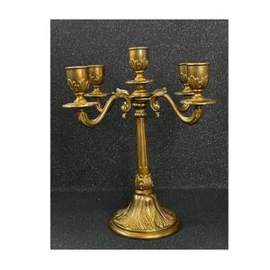 Ornate Metal <b>Candelabra</b> with Artistic Curves Designed for Luxurious Home Decor Wedding Tables and Candle Displays - Product Image 4