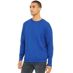 Sweat-shirt personnalisé 100% coton de haute qualité Pull à col rond à manches longues bleu - Product Image 2