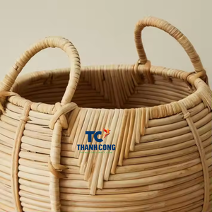 Panier de rangement en rotin naturel à bon prix personnalisé vente chaude écologique fabriqué au Vietnam - Product Image 2