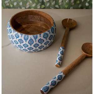 Juego de Tazones para Servir de Madera Natural Pulida Personalizada, Estilo Vintage, Ecológica, Solo Lavable a Mano, Tazón para Ensalada, Decoración para Fiestas en Casa - Product Image 3