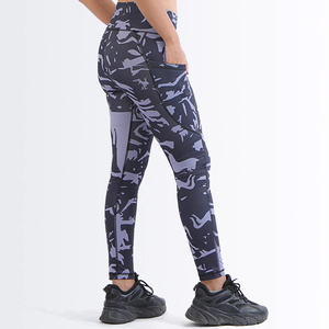 Mallas deportivas con logotipo personalizado para mujer, mallas deportivas de cintura alta, mallas de Yoga para gimnasio, mallas de Yoga con cintura elástica - Product Image 6