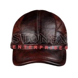 Service OEM haute qualité prix bas matériau premium cuir 100% casquette en cuir confortable pour unisexe. - Product Image 1