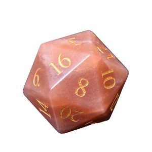 Dés en pierre de haute qualité, pierre de lune pêche, cristal naturel, pierres précieuses de guérison reiki, pierres gravées, jeu de dés personnalisé, cristal viking - Product Image 6