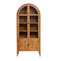 Vitrine en bois d'acacia à 4 portes Jo