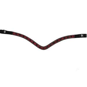 Diamantes de imitación de cristales brillantes de 3 filas de alto grado hechos a mano banda para cejas de caballo de cuero inglés negro al mejor precio - Product Image 2