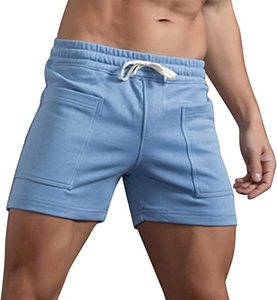Pantalones cortos de algodón con logotipo personalizado para hombre, venta al por mayor, informales, para deportes al aire libre - Product Image 1