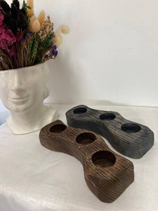 Bougeoir en bois à six colonnes, idéal pour la décoration intérieure, centre de table et éclairage festif, fabriqué à la main en Inde - Product Image 6