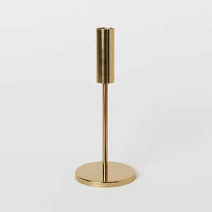 Porte-bougie unique de luxe doré, forme cylindrique, base ronde pour plus de stabilité, résistant à la chaleur, fait main, décoration d'intérieur - Product Image 1