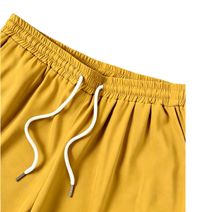 Mens <b>Lightweight</b> Woven 100% Cotton <b>Cargo</b> Bermuda <b>Shorts</b> Front Elastic Drawstring Waist Multiple Pocket Casual Outdoor Summer - Product Image 4