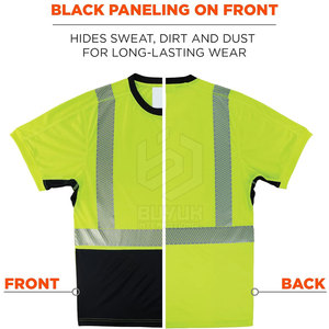 Meilleur prix chemise de sécurité routière réfléchissante haute visibilité chemise de sécurité haute visibilité respirante pour hommes en vente en ligne - Product Image 3