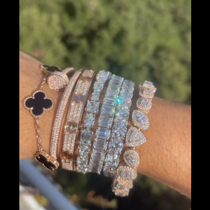 GRA Bracelet de tennis hip hop en or massif 18 carats certifié de luxe Bracelet personnalisé en diamant pour hommes femmes avec design unique - Product Image 4